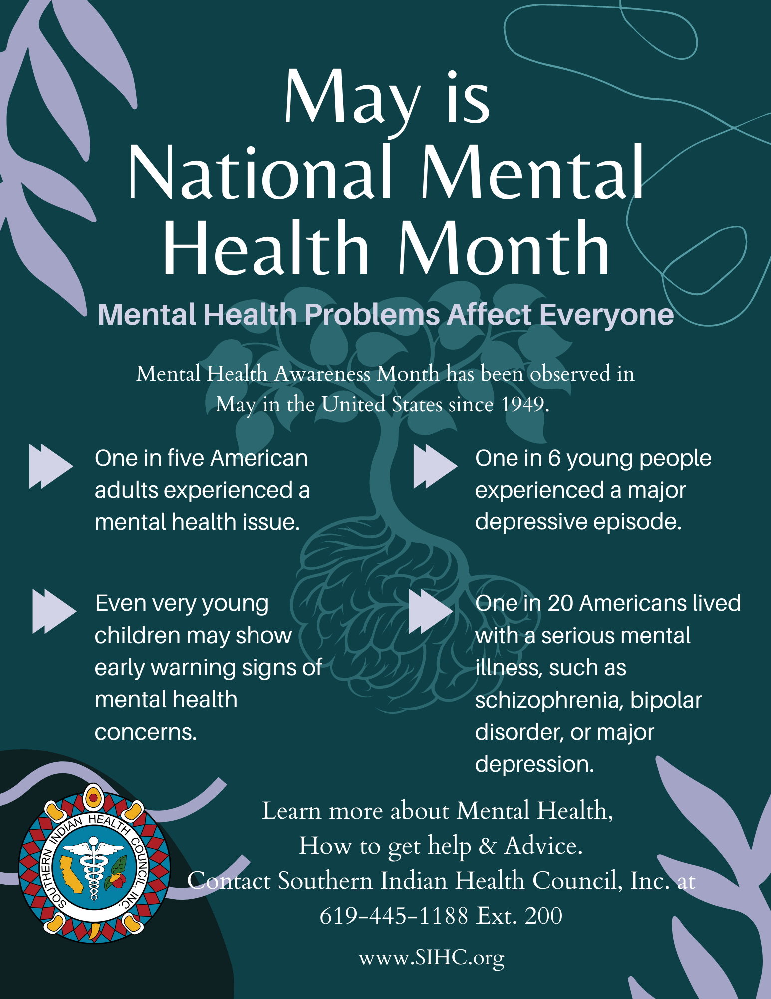 National Mental Health Month Southern Indian Health Council, Inc.